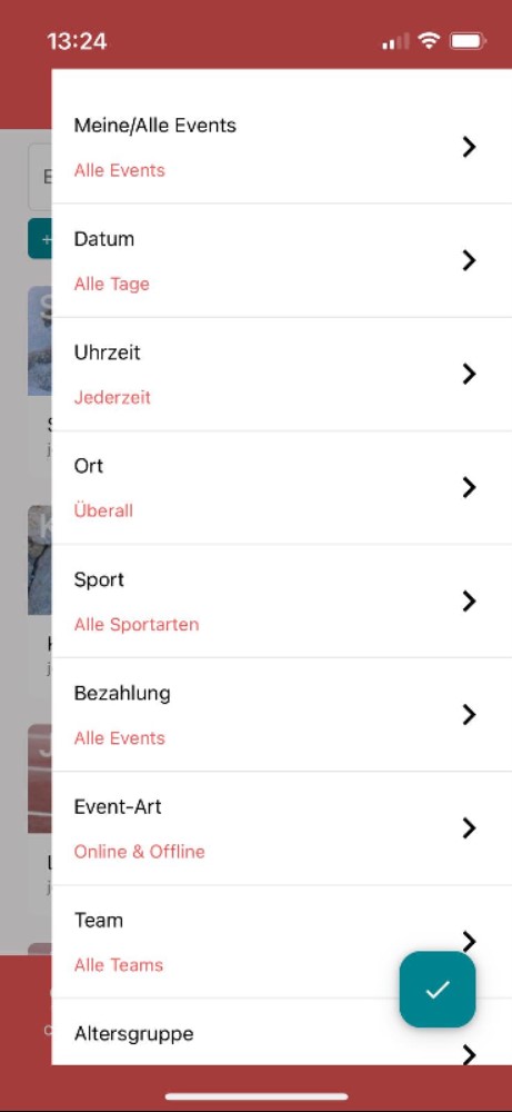 SportJoe Desktop Filtersuche SportJoe Desktop Filtersuche